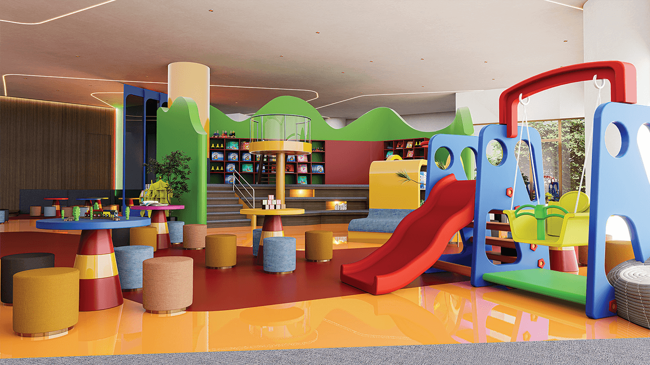 Modren kid's play area at Sahil-e-Firdous