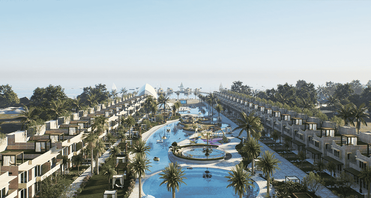 Front entrance master plan for Sahil-e-Firdous Karachi beach resort.
